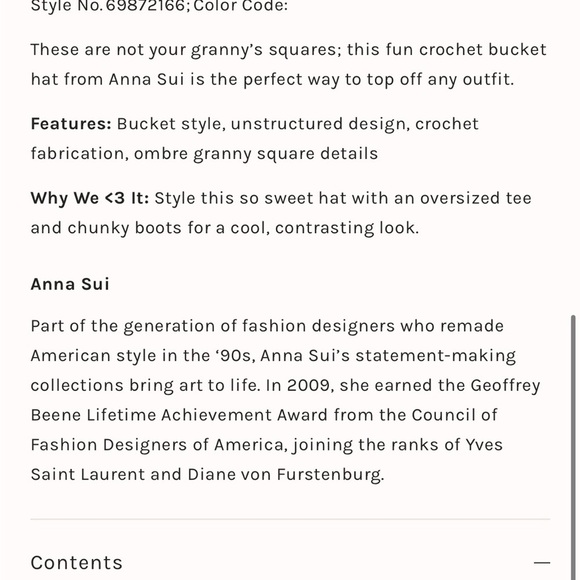 Anna Sui X Free People Black and Blue Crochet Bucket Hat main image 5